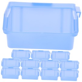 SHINEOFI 12Pcs Storage Box Organizer for Warehouse Parts Oblique Mouth Design Durable and Scratch Resistant for Tool and Garage Organization