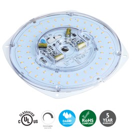 Silverlite 7" PCB Size,8.39" Overall Size,28W,5000K,2450LM,120V,CRI80,Dimmable LED Light Engine,Retrofit Light Kit for Ceiling Flush Light,Ceiling Fan Light,Pendant,Lantern,Garden Light, UL Certified