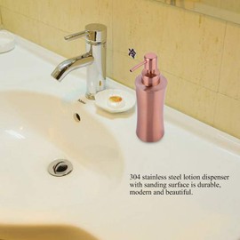 Yctze rose gold soap dispenser,304 Stainless Steel Soap Liquid Shampoo Lotion Dispenser Home Hotel Bathroom Accessory copper soap dispenser,copper soap dispenser(400ml)