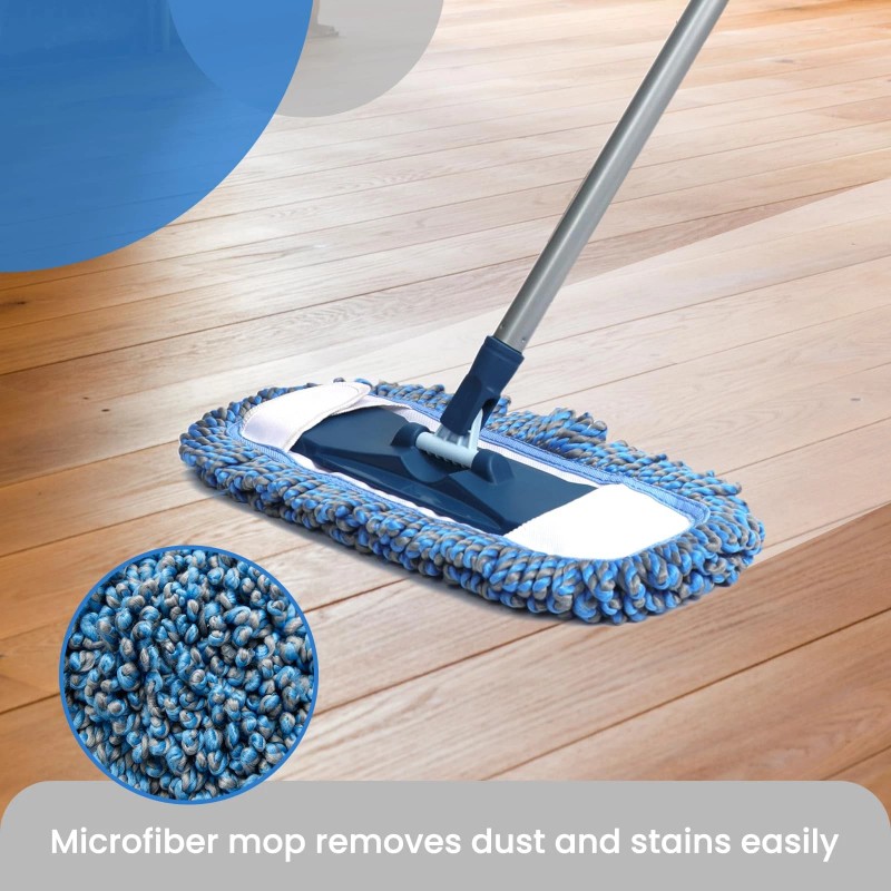 TrueYee Dust Mop for Hardwood Floors with 57" Long Handle