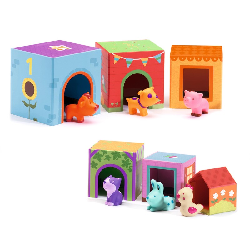 DJECO - Topanifarm Blocks - Build a Farm, Wooden Blocks