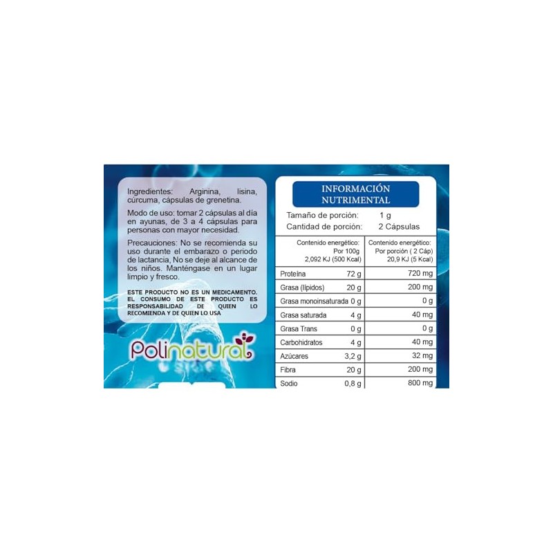 60 capsulas de 700mg formula original sobre resellable