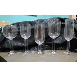 ROSENTHAL  Studioline Crystal  Double Stem Wine Goblets In 5 Sizes