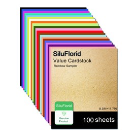 100 Sheets Origami Paper, 20 Colors Origami Papers 8.3 X 11.7" Colored Printer Paper Lightweight Construction Paper Double Sided Origami Paper for Crafts & Art ( 70gsm/19lb)