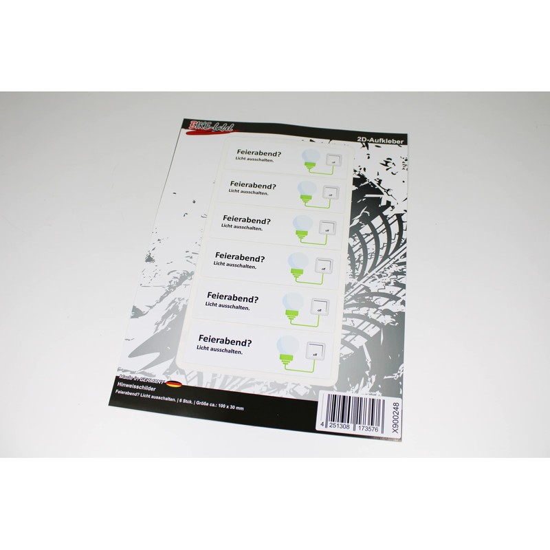 BIKE-label X900248 Energy Saving Light Off Sticker