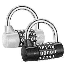 Sukudon 5 Digit Code Padlock Padlock Padlock 2 Pcs Combination Padlock