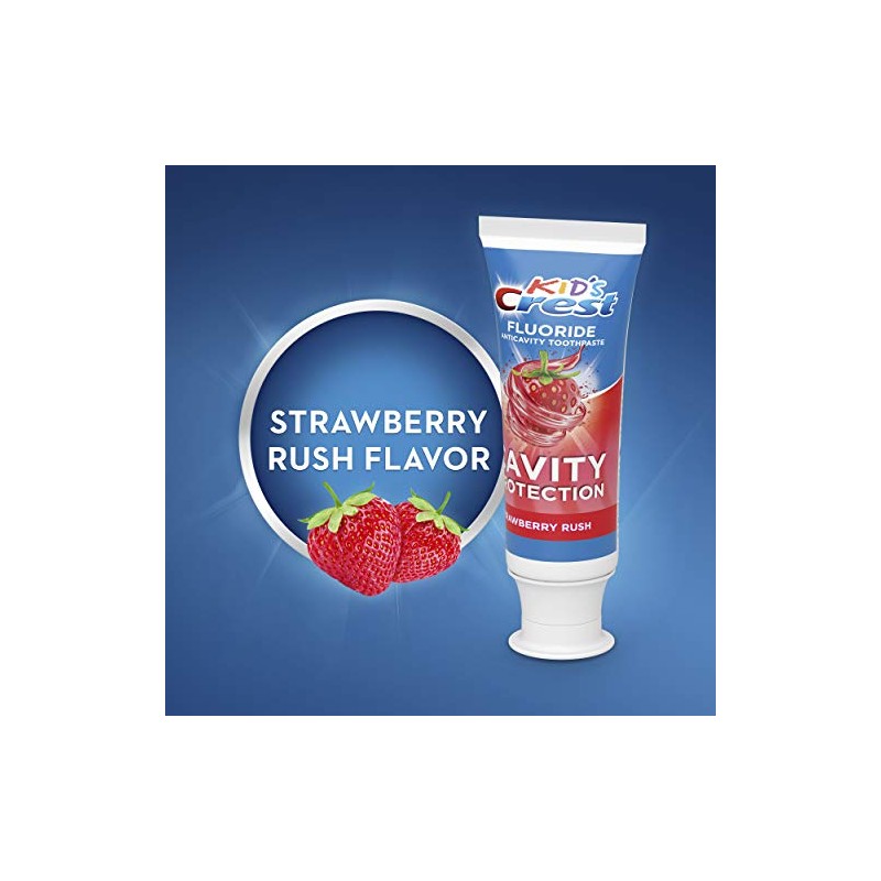 Crest Kid's Cavity Protection Fluoride Toothpaste Rush, Strawberry, 4.2 Ounce