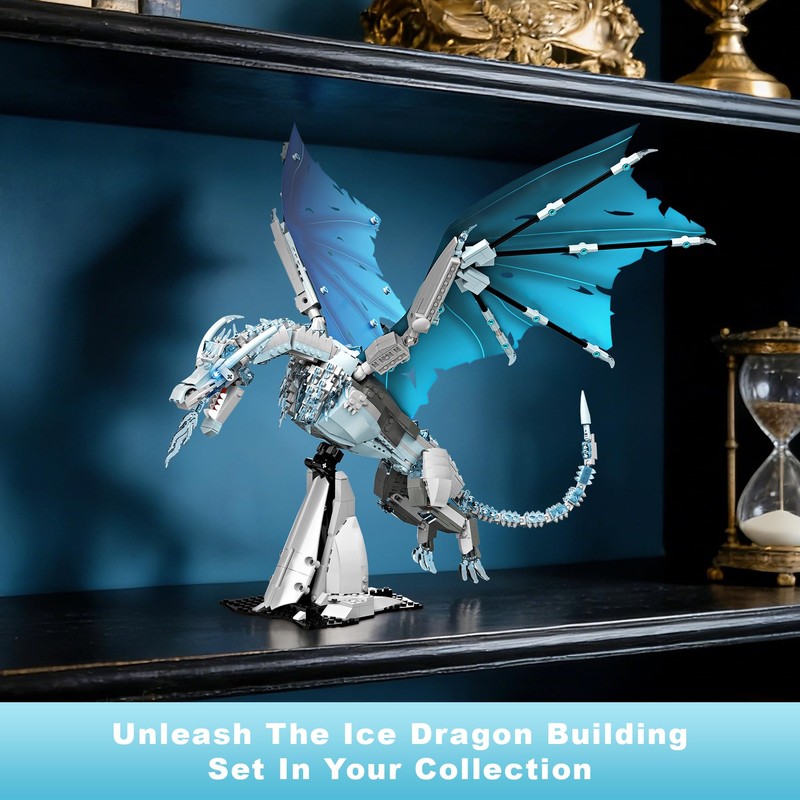 Lodikisbay Blue Ice Dragon Building Set