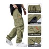 Comdecevis Men's Casual Cargo Pants Workout Joggers Stretch Sweatpants Hiking
