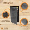 Genuine Tegu Lizard Checkbook Leather Rodeo Wallet (Gray)