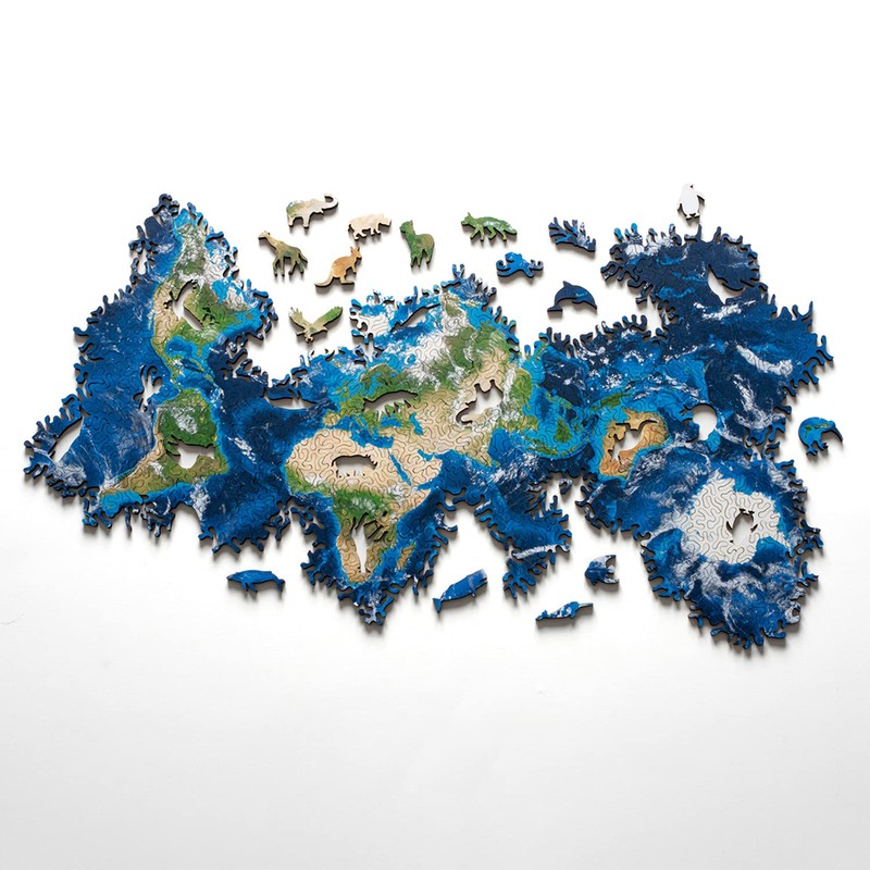 Earth Infinity Puzzle, No Fixed Shape, Endlessly Reconfigurable, 441 Pieces