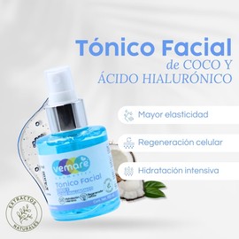 🥥💧 Tónico Facial Vemare Cosmetics: ¡El Secreto de la Hidratación Natural para tu Piel! 💧🥥