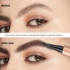DHWEKU Eyebrow Pencil with Fork Tip, Smudge-proof Waterproof Liquid Eyebrow