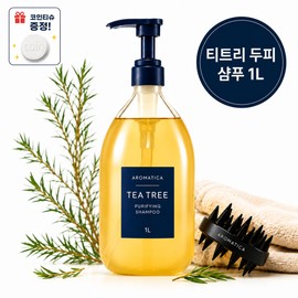 아로마티카 티트리 샴푸 1L 대용량 탈모증상완화 두피케어 온니위드 코인티슈 증정, 1L, 1개 Aromatica Tea Tree Shampoo 1L Large Size Hair Loss Relief Scalp Care with Free Coin Tissue, 1L, 1 Pack, 1L × 1개