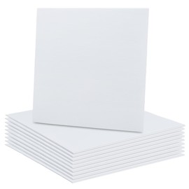 BENECREAT 10 Sheets White Corrugated Plastic Sheets, 30x30cm Blank Yard Signs Poster Board for Offices Outdoor Garden, 3mm Thick