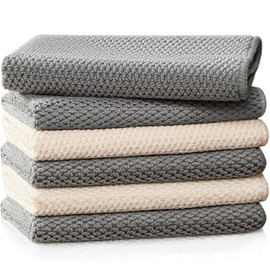 EubooTree Espresso Accessories Barista Towels 6 Pack – Microfiber Cleaning Cloths for Espresso Machines, Steam Wands & Countertops – Essential Coffee Bar Accessories, 12"x12"