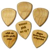 Engraved Wooden Plectrum, Guitar Pick, Laser Engraving Maple