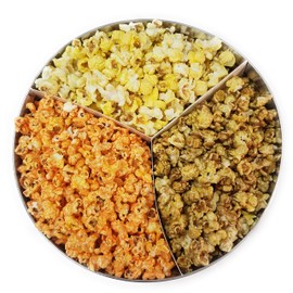 C.R. Frank Popcorn - Gourmet Popcorn Tin, 2 Gallon, Dazzling (3 Way Butter, Cheese, and Caramel)
