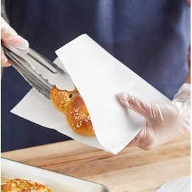 Soft Pretzel Bags - 125ct - White, Grease-Resistant Double Open Bags for Concession Stands, Snack Bars, Cafes, Delis, and Food Trucks. Perfect for Large Street Pretzels, Croissants, and Cookies.