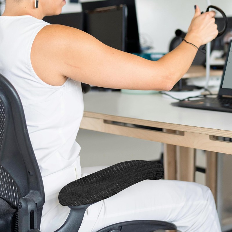 Bojueshaw 2pcs Office Chair Arm Cover,Stretchable Polyester Office Chair Protector