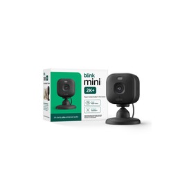 Blink Mini 2K+ (newest model) – Plug-in Home & Pet Indoor Security Camera with 2K video resolution, night vision, enhanced audio, motion detection – 1 camera (Black)