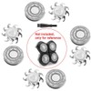 4PCS Double Ring Replacement Blades Compatible with FREEBIRD Flexseries Pro