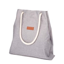 Bvani Large Women's Canvas Tote Bag with Pockets and Beach Handles - Shopper Bag - ash grey, size: m
