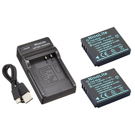 NinoLite 4点セット DB-60 互換 バッテリー 2個 +USB型 充電器 +海外用交換プラグ dc68db60x2_t.k.gai
