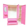 Three-Door Modern Wardrobe for Play Set for Barbi Furniture Space