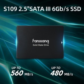 fanxiang S109 2.5" SATA SSD 2TB with DRAM Cache, Up to 560MB/s, 3D NAND TLC, Internal Solid State Drives, Aluminum Alloy, Continuous Writing Without Slowing Down