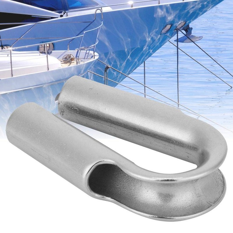 Alomejor Rope Thimble Stainless Steel Pipe Thimble for 6mm 7mm