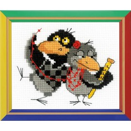 RIOLIS Cross Stitch Kit - HB-153 - Happy Bee Two Ravens