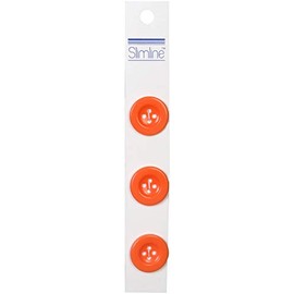 BERWICK OFFRAY Buttons Slimline, Orange 4-Hole 3/4" 3/Pkg