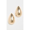 By Adina Eden Women's Solid Chunky Teardrop Hoop Earrings, Gold,