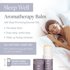 Scentered Sleep Well Balm – Aromatherapy Sleepstick with Lavender & Chamomile – Natural Sleep Aid Essential Oil Roll On – Relaxation Gifts for Women to Help Sleeping