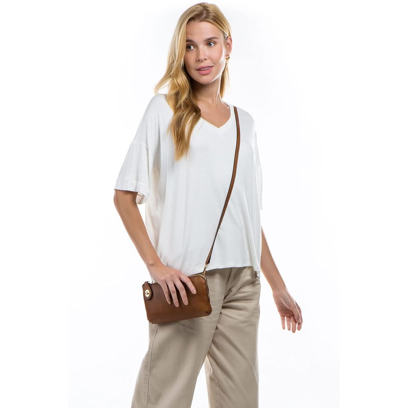 Bolso bandolera pequeño para mujer, Azul Marino