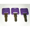 Gillette G390 Purple RV Motorhome Trailer Keys - 3 Pack