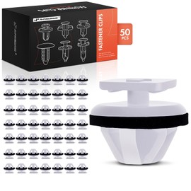 A-Premium 50PCS Nylon Rocker Moulding & Exterior Trim Clip Retainer with Sealer Compatible with Nissan Altima 2013-2018, Juke 2011-2017 & Infiniti QX50 2016-2017 - For 8mm Hole