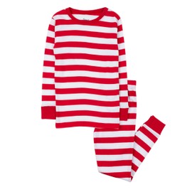 Leveret Kids Christmas Pajamas Boys Girls & Toddler Pajamas 2 Piece Pjs Set 100% Cotton (Red/White, 2 Years)