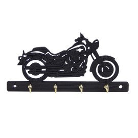 Key Rack Holder Hanger Compatible with Harley Fatboy Softail Motorcycle Wall Entryway Organization Housewarming New Home Gift - 6" x 3" x 3/16" - Four Hooks