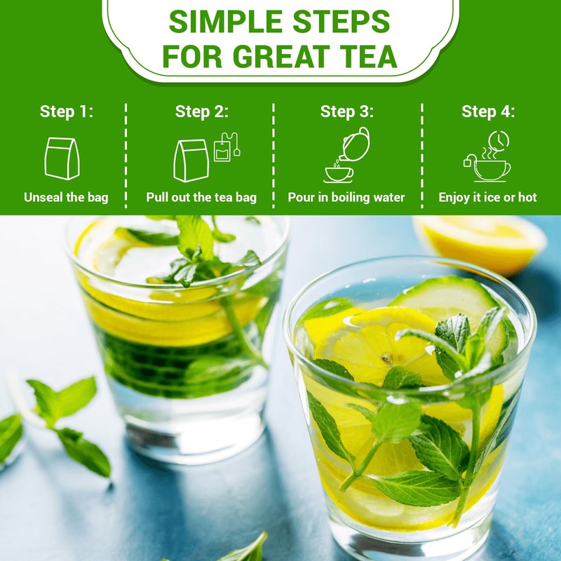 Spearmint Leaf Herbal Tea - Caffeine Free, 40 Tea Bags