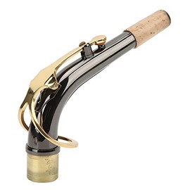 Sax Bend Neck, Alto Saxophone Replacement Bend Neck Metal Cork Saxophones Accessory Black Nickel Plated