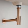 RANDOM Brass Contemporary Round Bottle P Trap 1-1/4,Bathroom Lavatory Adjustable