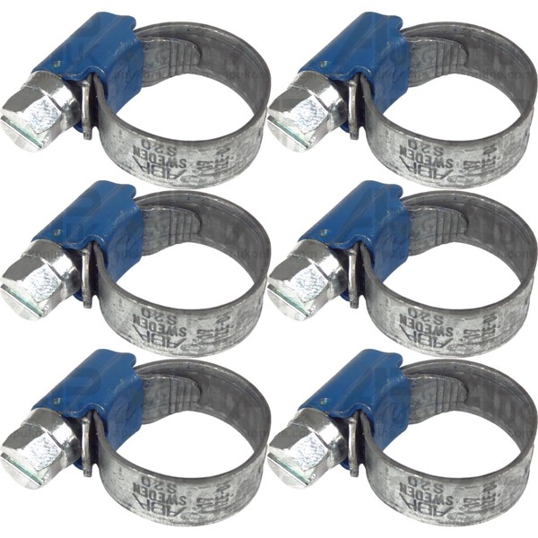APUK 6x Universal Worm Drive Rubber Hose Pipe Clip Clamp