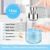 GLUBEE Thick Glass Soap Dispenser with Rust Proof Stainless Steel