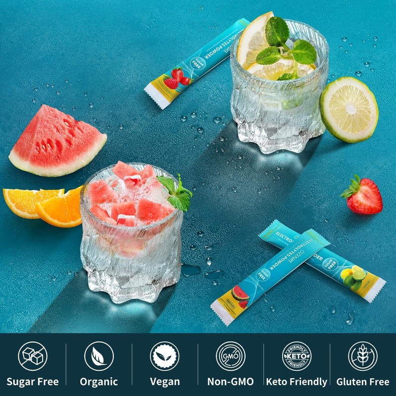 OZENKE Electrolyte Powder Packets 30 Sugar Free Hydration Sticks 6