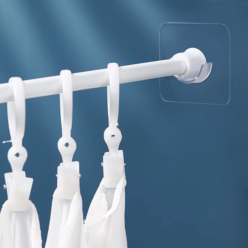 Venupple Spring Tension Rod Holder, 1.18 Inches Small Transparent Shower