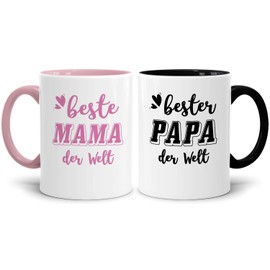 Mum and Dad Gifts, Best Mum Best Dad Cups Set with Saying, Christmas Gifts for Parents, Mother and Dad for Birthday, Father's Day, Mother's Day, Christmas Gift (for Mum Dad)