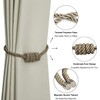 BEL AVENIR Magnetic Curtain Tiebacks, Decorative Drapery Holdbacks Modern Woven
