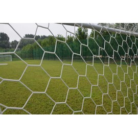 Aoneky Polyester Soccer Goal Net - 4 mm Cord - Replacement Full Size Football Post Net- Heavy Duty Soccer Netting - NOT Include Posts (16 x 7 Ft)